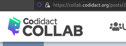 Desktop Collab individual question page with broken padlock