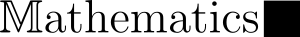 logo saying mathematics with a black square at the end