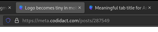 Proposed browser tabs showing question title first
