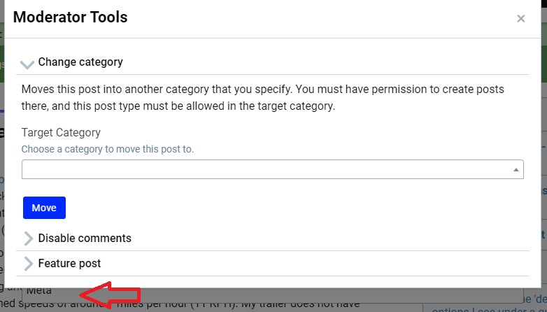 Modal form hiding the category dropdown