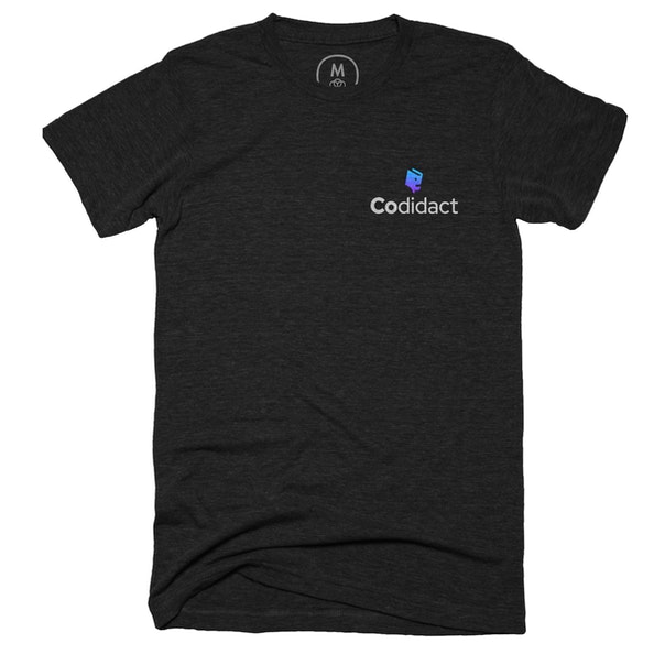 picture of a t-shirt with the Codidact brand