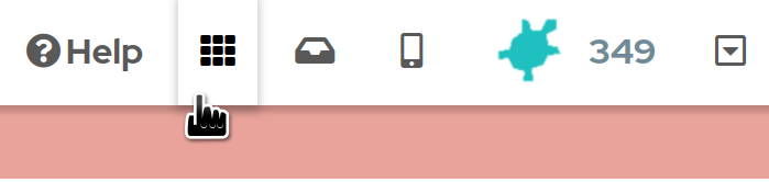 The dashboard button in context